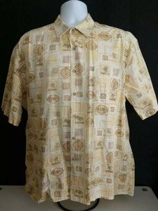 Men's Half Moon Bay Hawaiian Short Sleeve Button Front Shirt XL